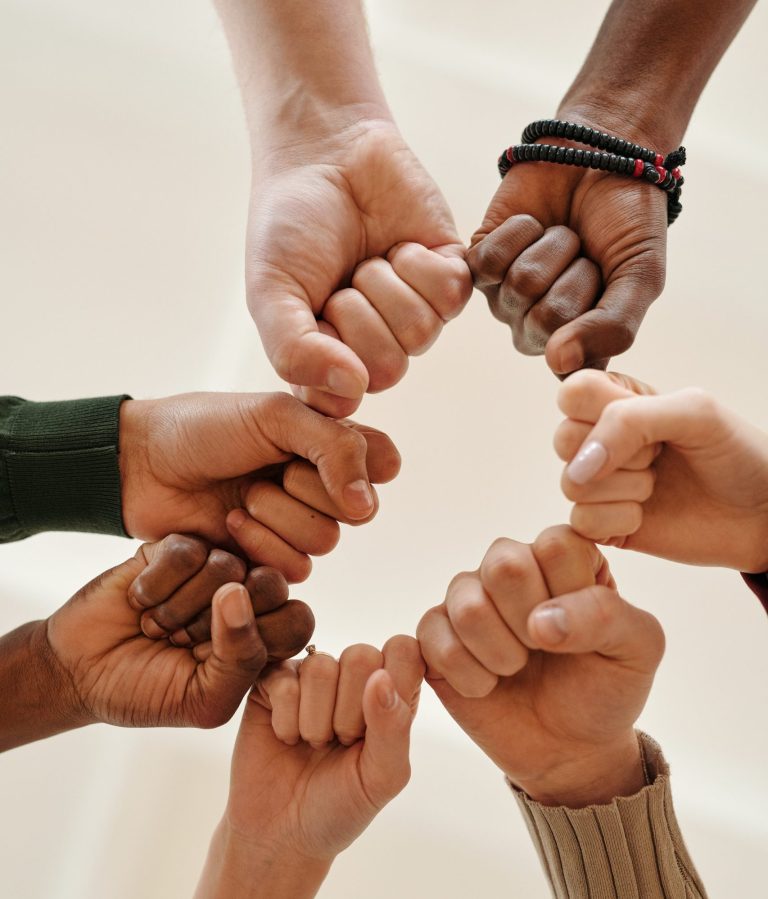 Addiction Treatment Centre in Ontario with hands together in family support group